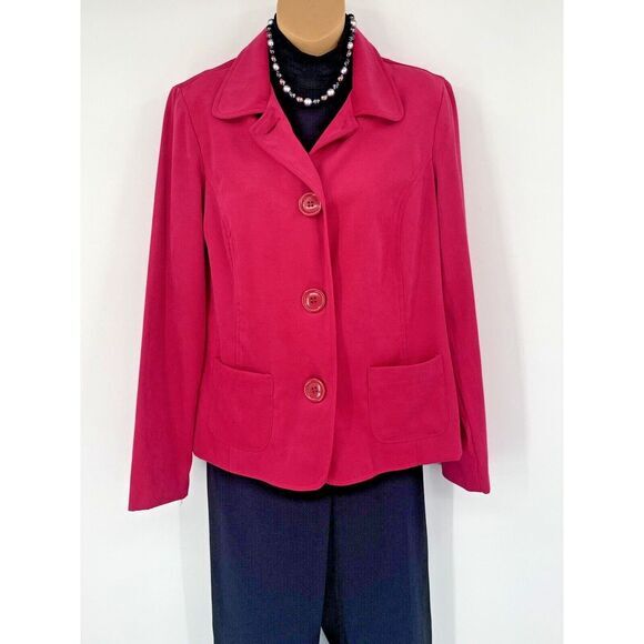 Counterparts Jackets & Blazers - Counterparts Hot Pink Fit Suede Looking Women's‎ Jacket/Blazer Size 6